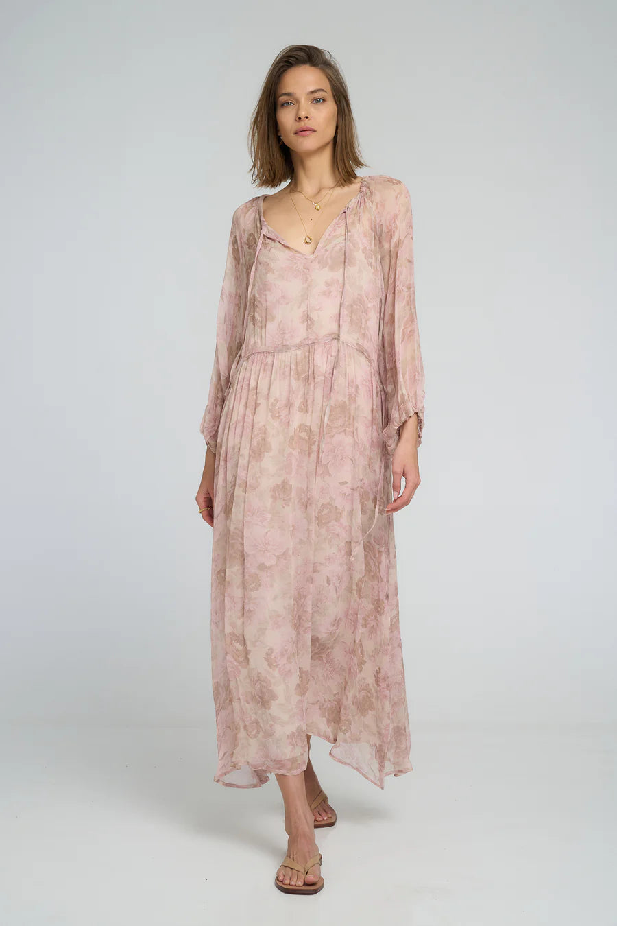 VERBENA DRESS - MONET FLORAL PRINT