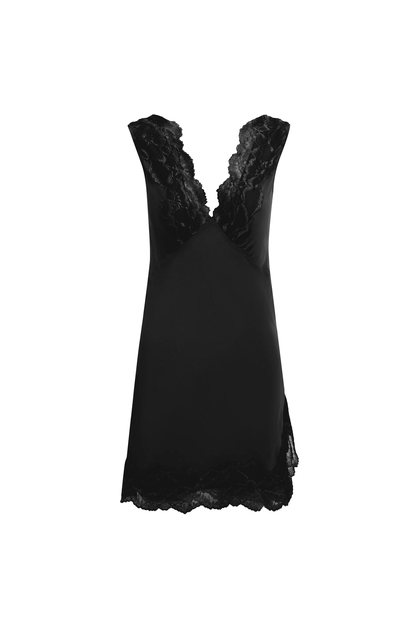 ANNIE SILK MINI DRESS - NOIR