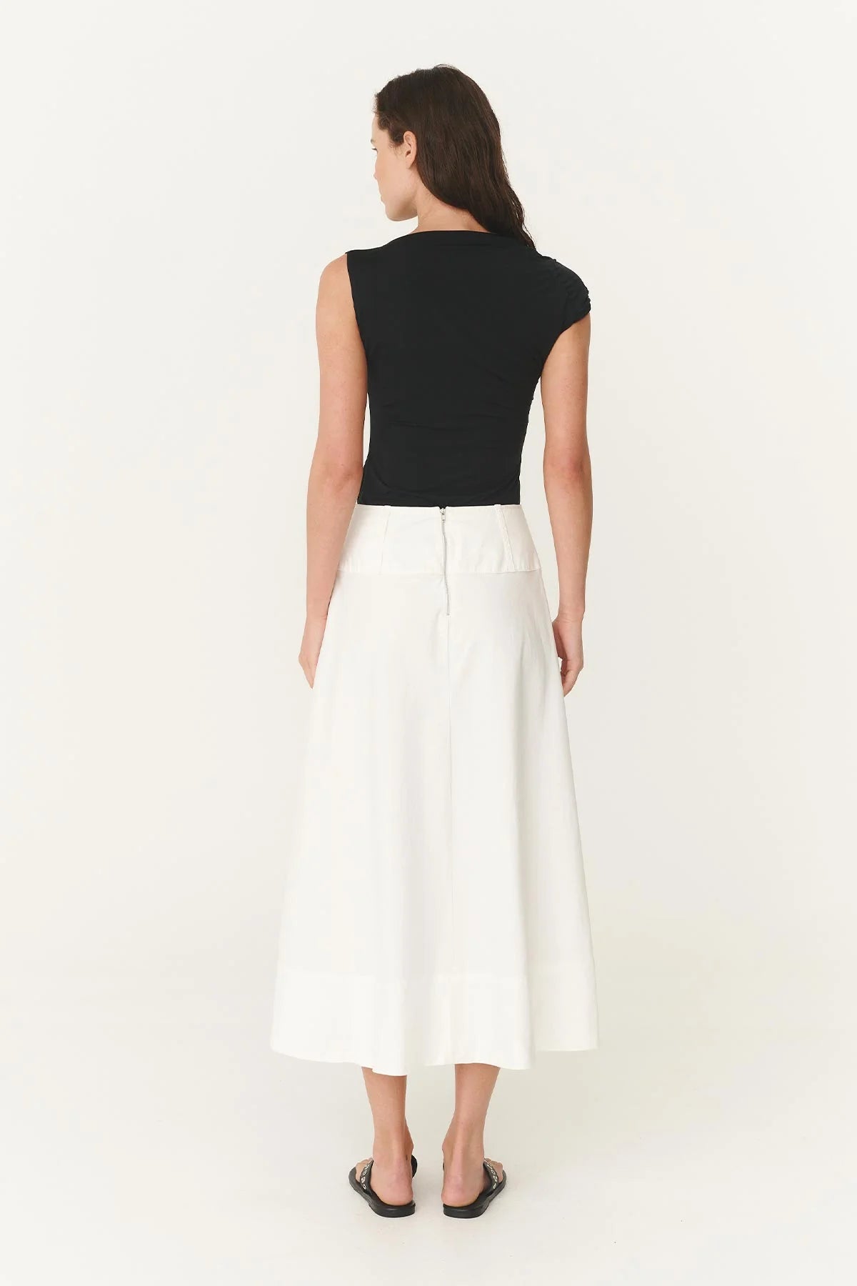 ANOUK MIDI SKIRT-BONE