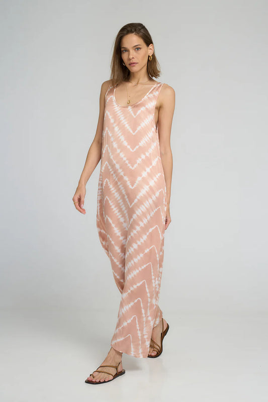 SAFRAN MAXI DRESS CELESTIAL TIE DYE-GUAVA